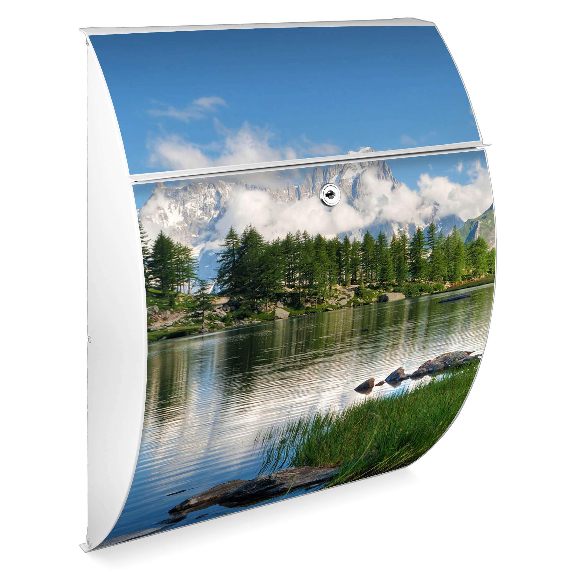 Banjado Riviera 46x33,5x13cm Briefkasten Anthrazit Gebirgssee A4