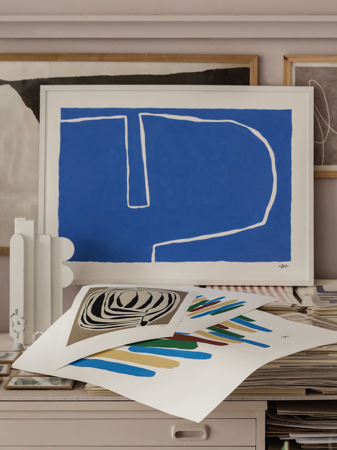 The Poster Club Art Prints The Route Poster A4 blau