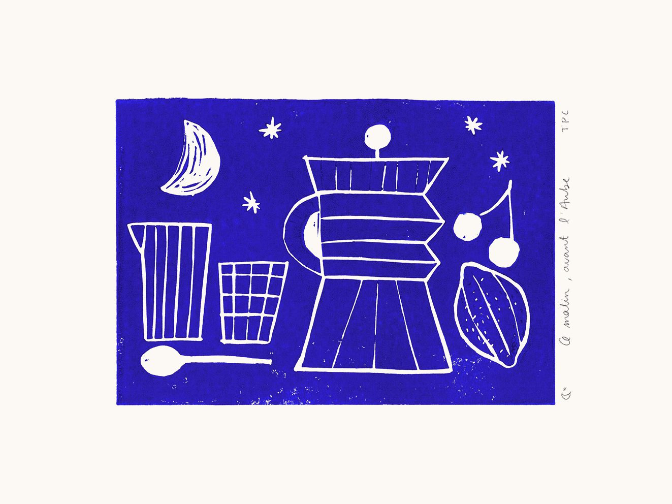 The Poster Club Art Prints Aube Poster 30x40 cm blau