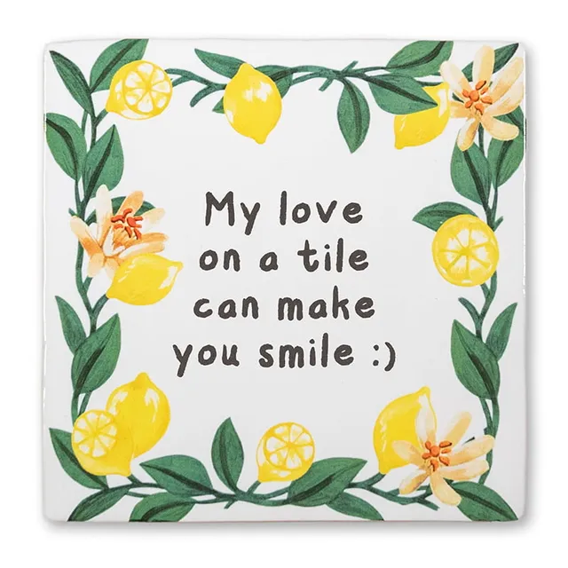 Storytiles Delft Blue Zitronen Wandfliese S 10x10 cm mit Text