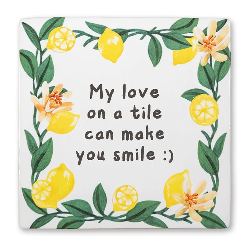 Storytiles Delft Blue Zitronen Wandfliese S 10x10 cm mit Text