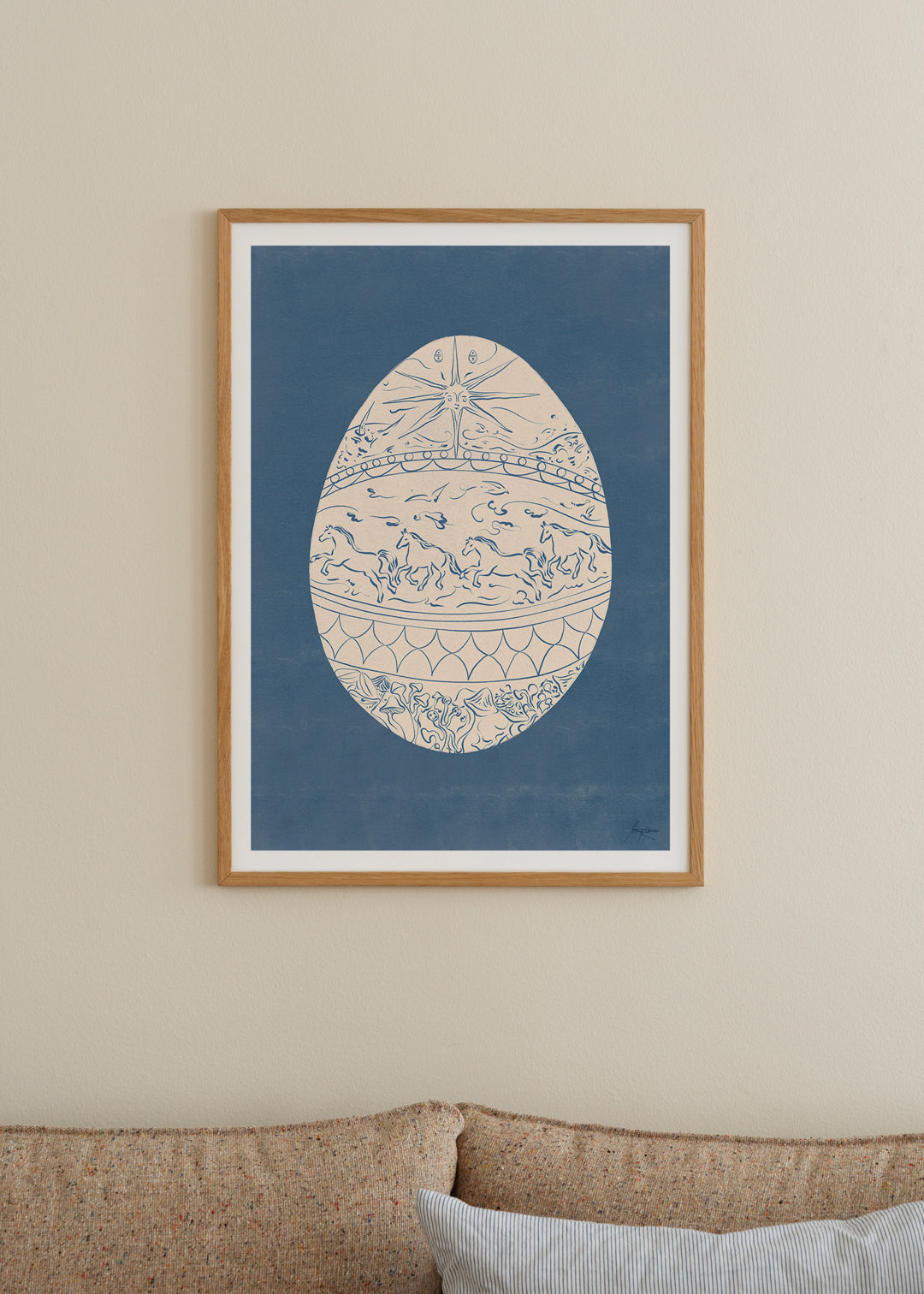 The Poster Club Art Prints Echo of the Origin Poster 30x40 cm Blau