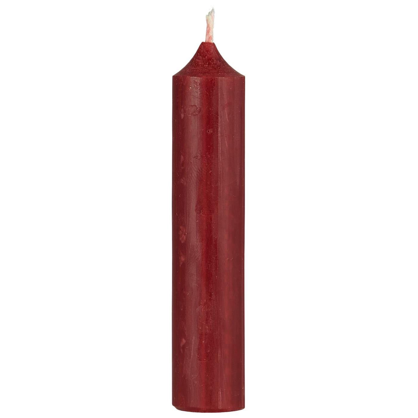 Ribe Stabkerzen Rustik bordeauxrot 11 cm 6er Set