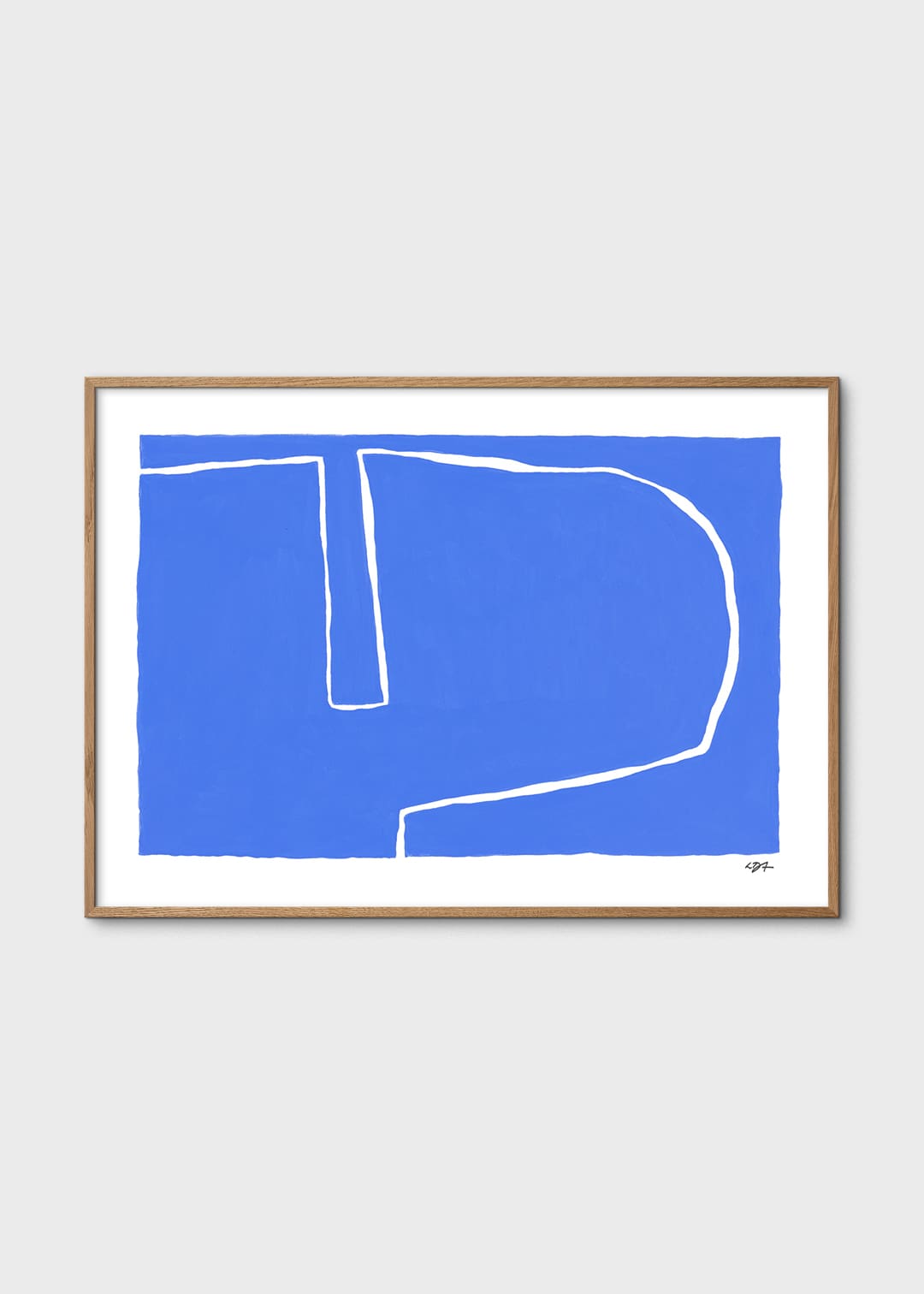 The Poster Club Art Prints The Route Poster A4 blau