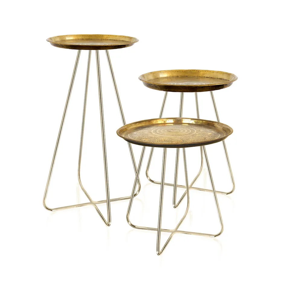Mineheart Furniture New Casablanca Tisch Messing Mittel 47cm