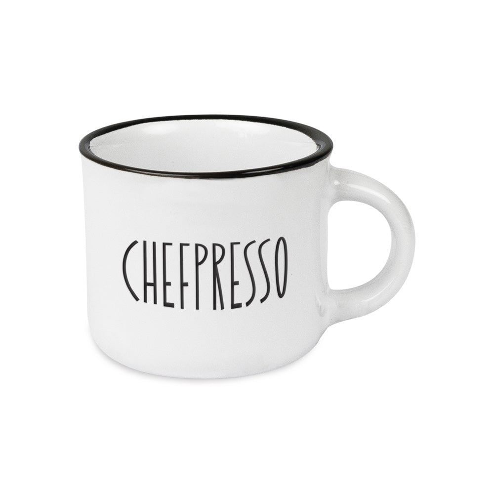 LS-LebenStil Chefpresso Espresso-Tasse 95 ml weiß Spruch