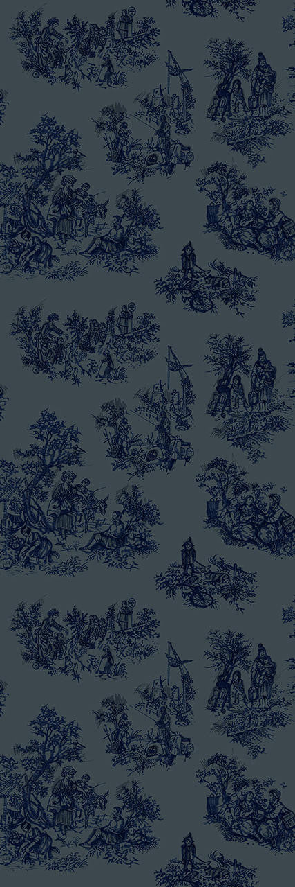 Mineheart Wallpaper Once Upon Our Time Tapete Blau-Grau Vlies