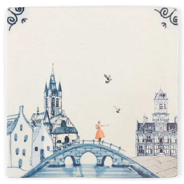 StoryTiles Delft Blue Delfts blauw Fliese 10x10 cm Stadt