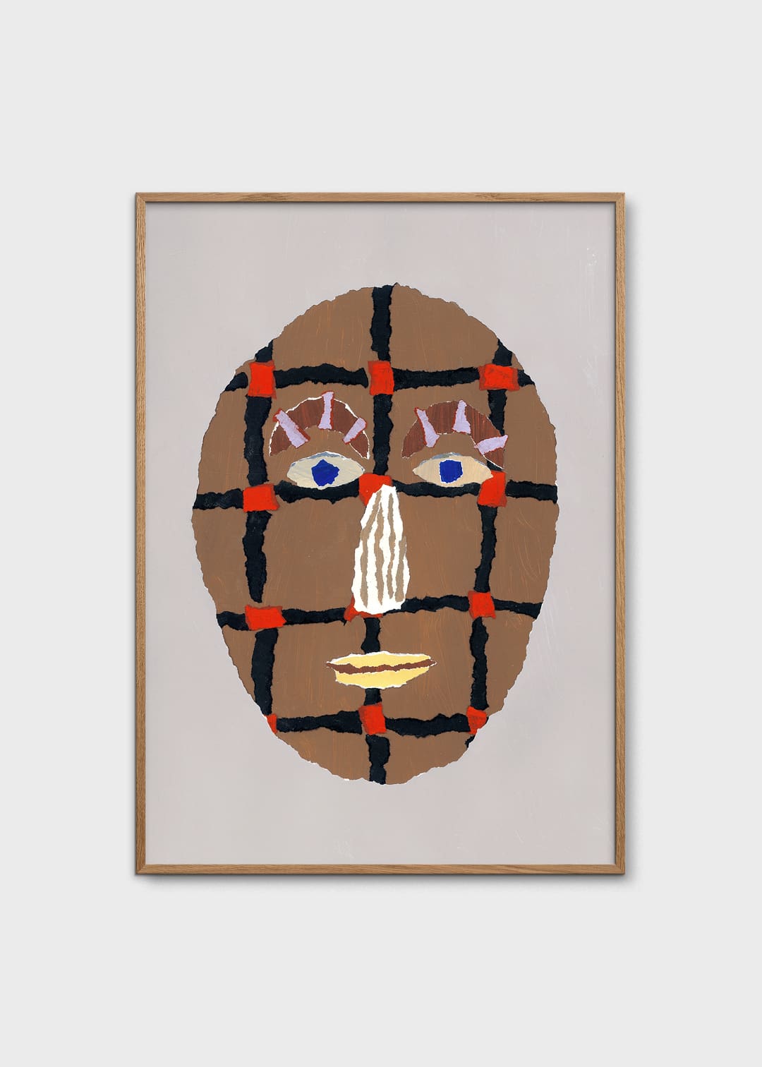 The Poster Club Art Prints Grid Portrait Kunstdruck 30x40 cm braun