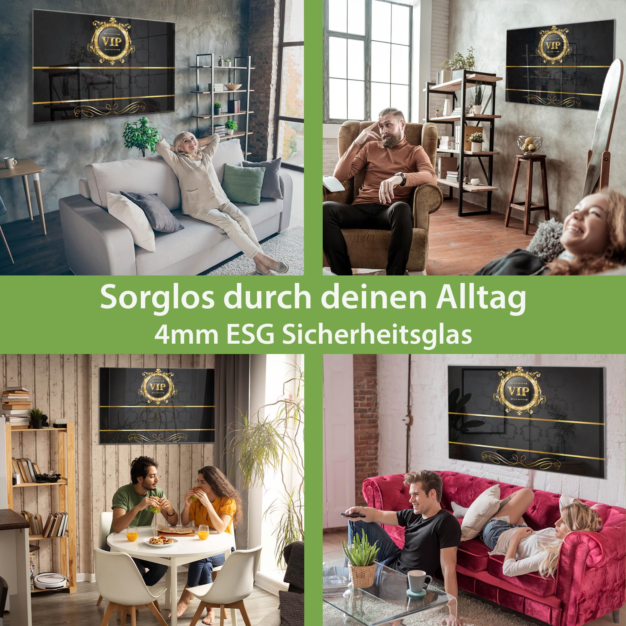 Banjado Magnettafel VIP Glas-Magnetboard 120x80 cm beschreibbar