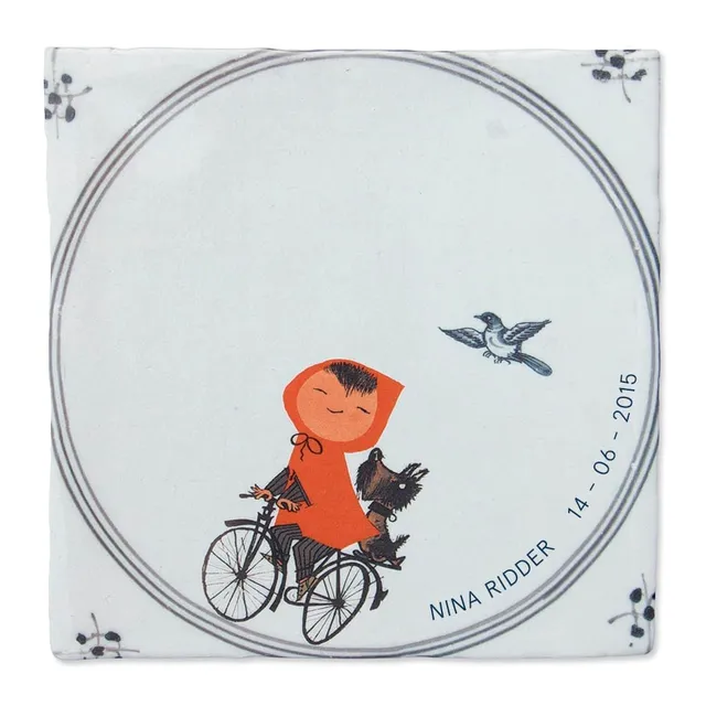 StoryTiles Delft Blue Een Dagje Uit Fliese 10x10 Fahrrad