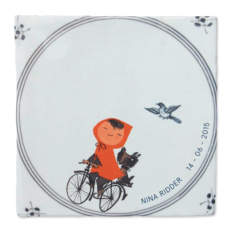 StoryTiles Delft Blue Een Dagje Uit Fliese 10x10 Fahrrad