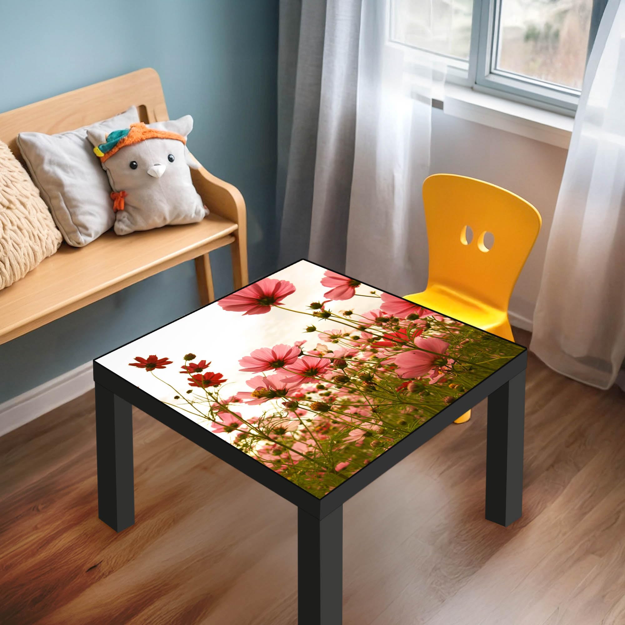 Banjado Möbelfolie Schmuckkörbchen Tischfolie 55x55 floral