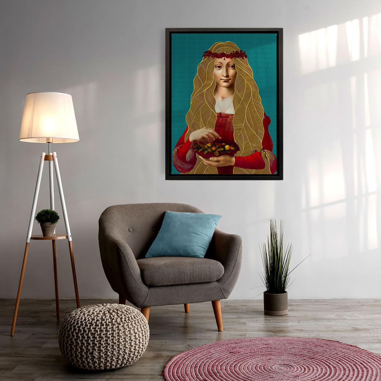 Mineheart Noble Barbara Wandbild petrol 61x81 cm