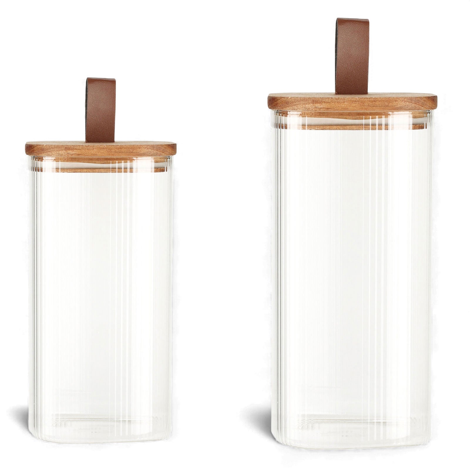 LS-LebenStil Küche & Haushalt Vorratsdosen Glas 2er Set luftdicht