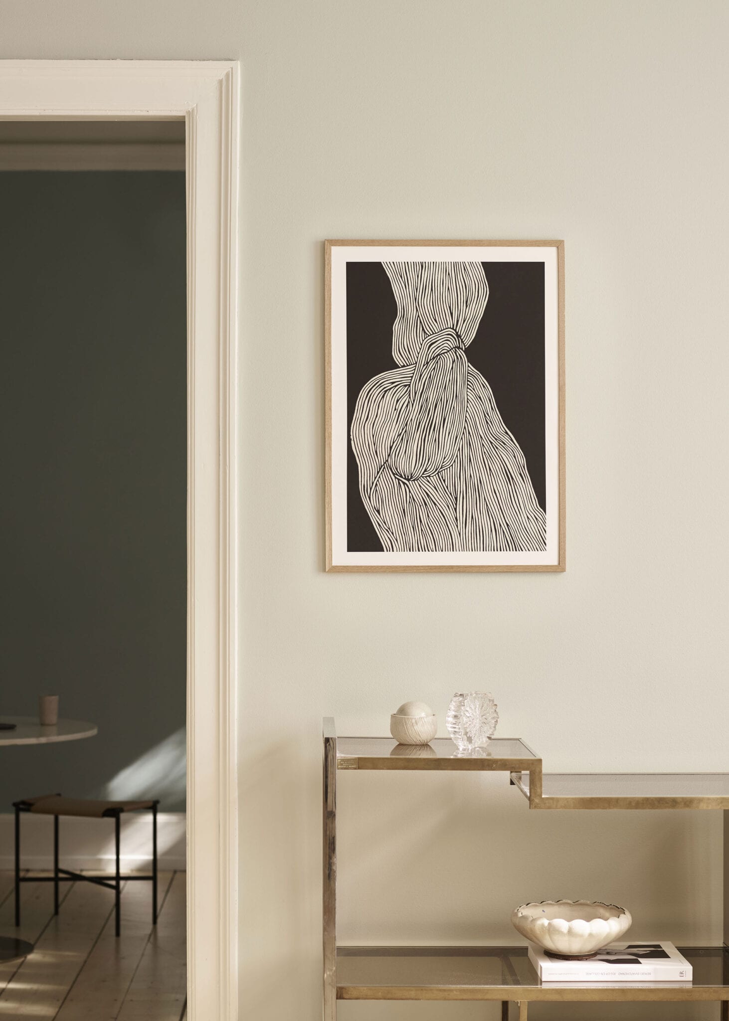 The Poster Club Art Prints The Line No 12 Poster A4 beige