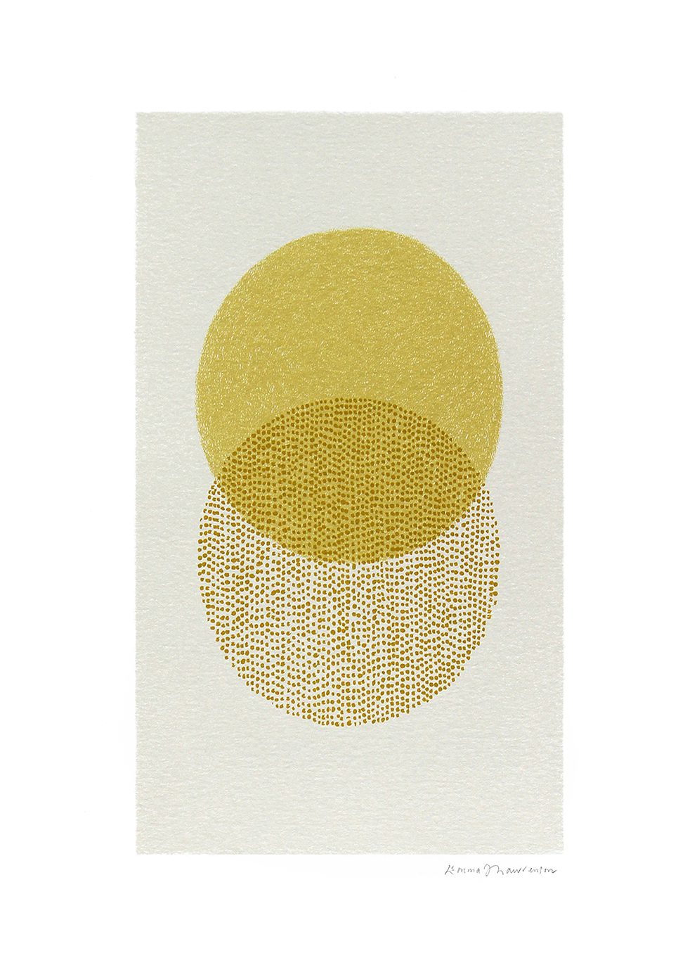 The Poster Club Long Sun Kunstdruck A4 gelb geometrisch