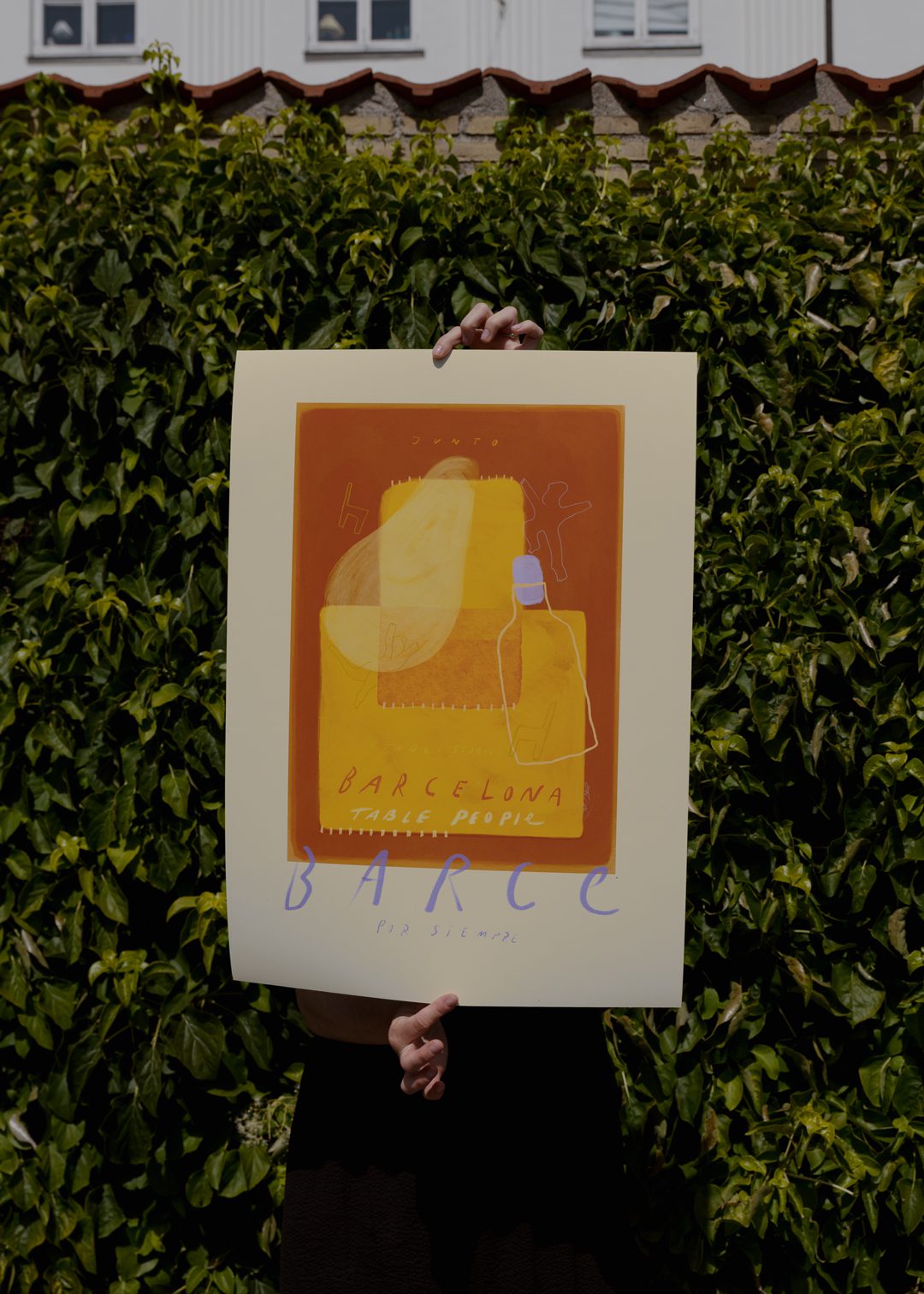 The Poster Club Barce Poster A4 beige lila