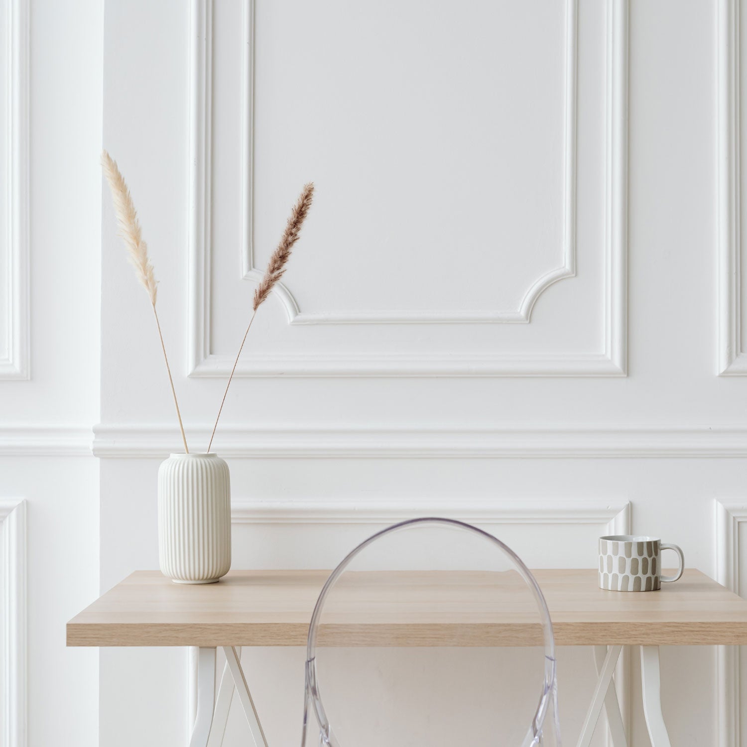 LS-LebenStil Oslo Blumenvase Creme Weiß Keramik 2er-Set