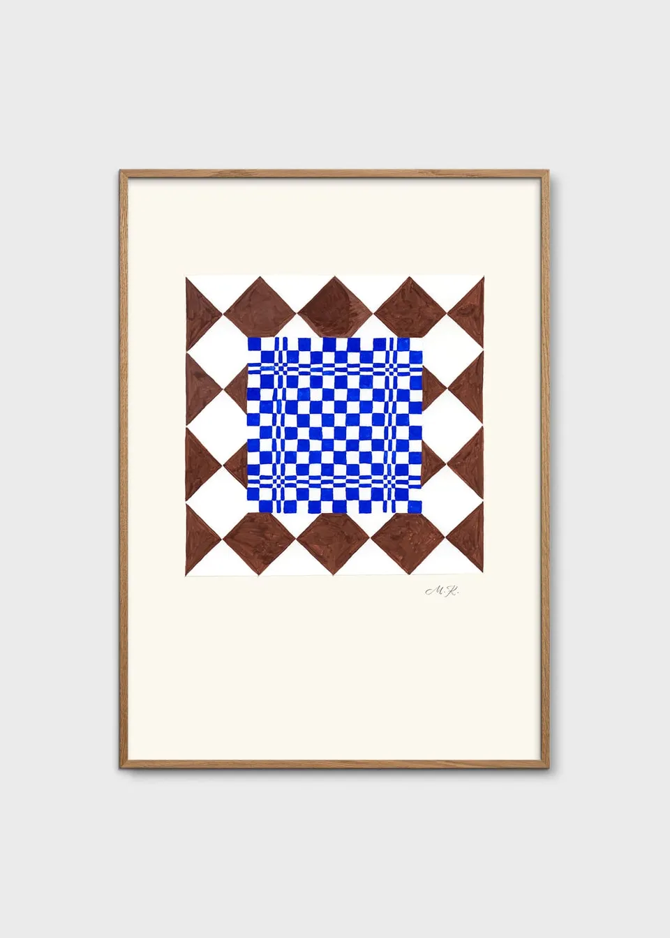 The Poster Club Tern No. 2 Kunstdruck A4 Geometrisch Blau