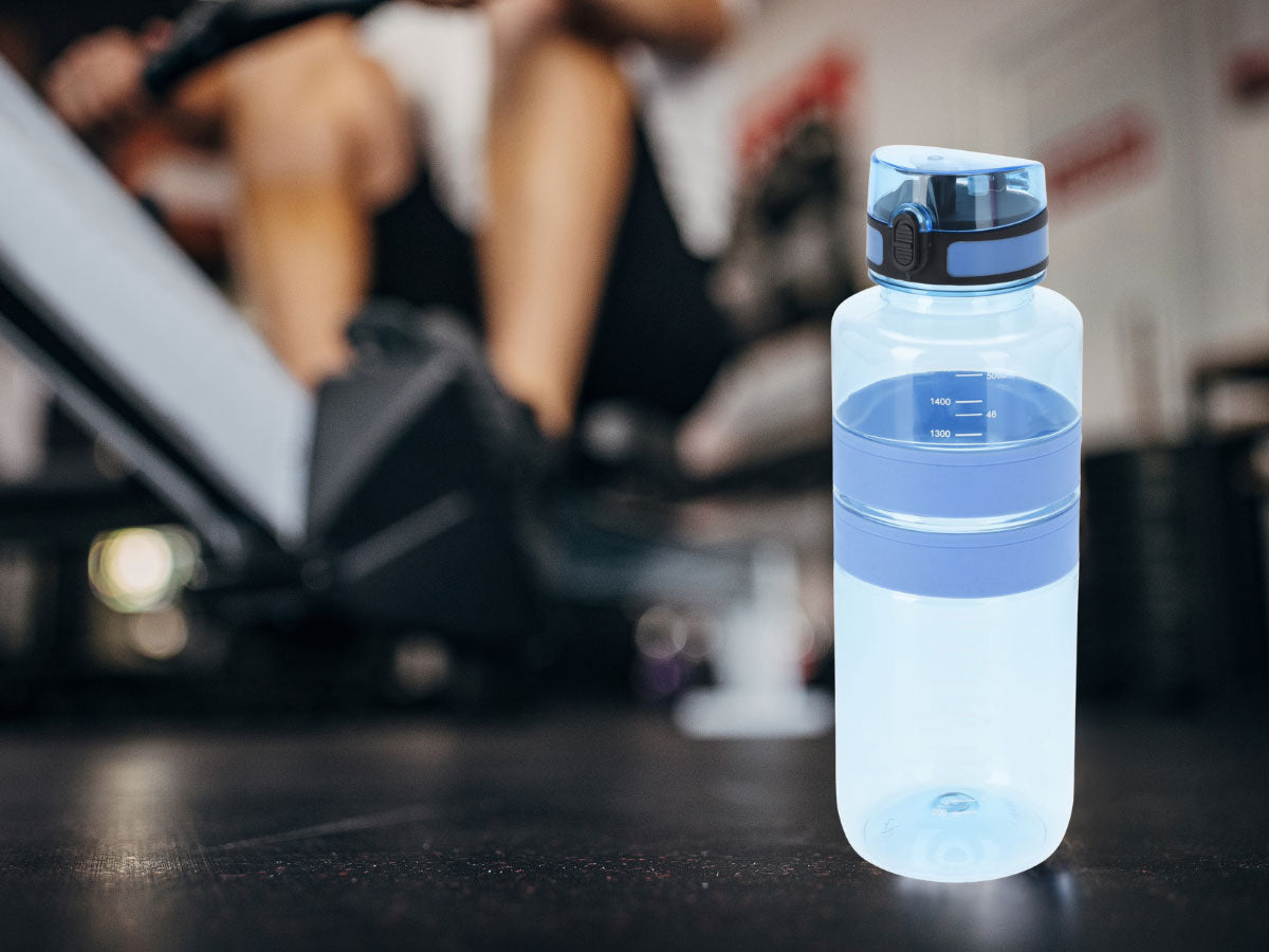 LS-LebenStil XL Sportflasche 1500ml blau auslaufsicher Strohhalm