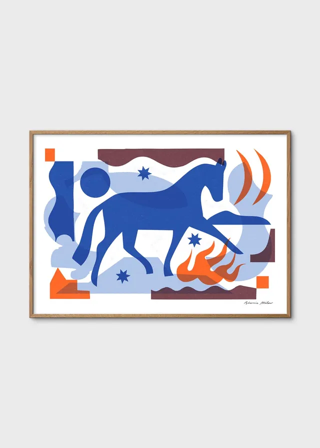 The Poster Club Tsar Kunstdruck 30x40 cm Tiermotiv Blau