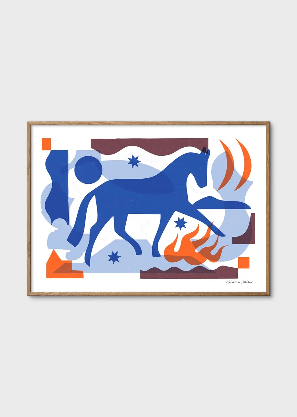 The Poster Club Tsar Kunstdruck 30x40 cm Tiermotiv Blau