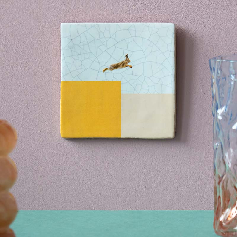 Storytiles Delft blue Een vliegende Start Wandfliese S 10x10 cm Sport