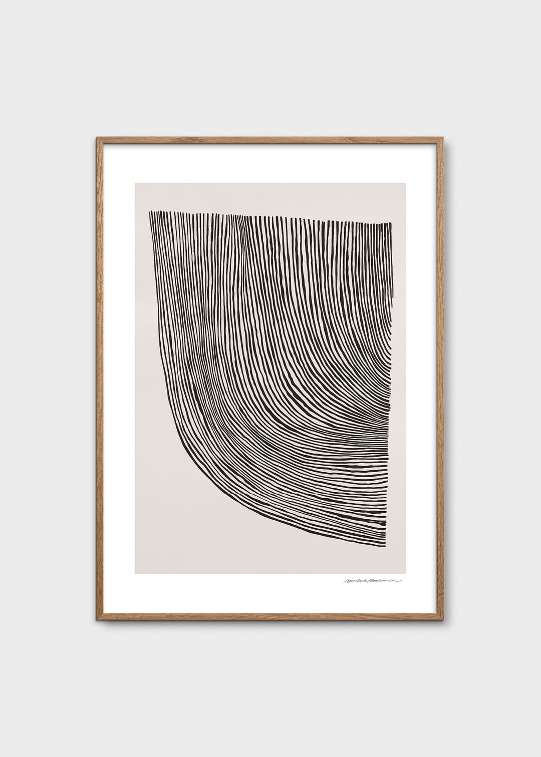 The Poster Club Curves Poster 30x40 cm schwarz grau