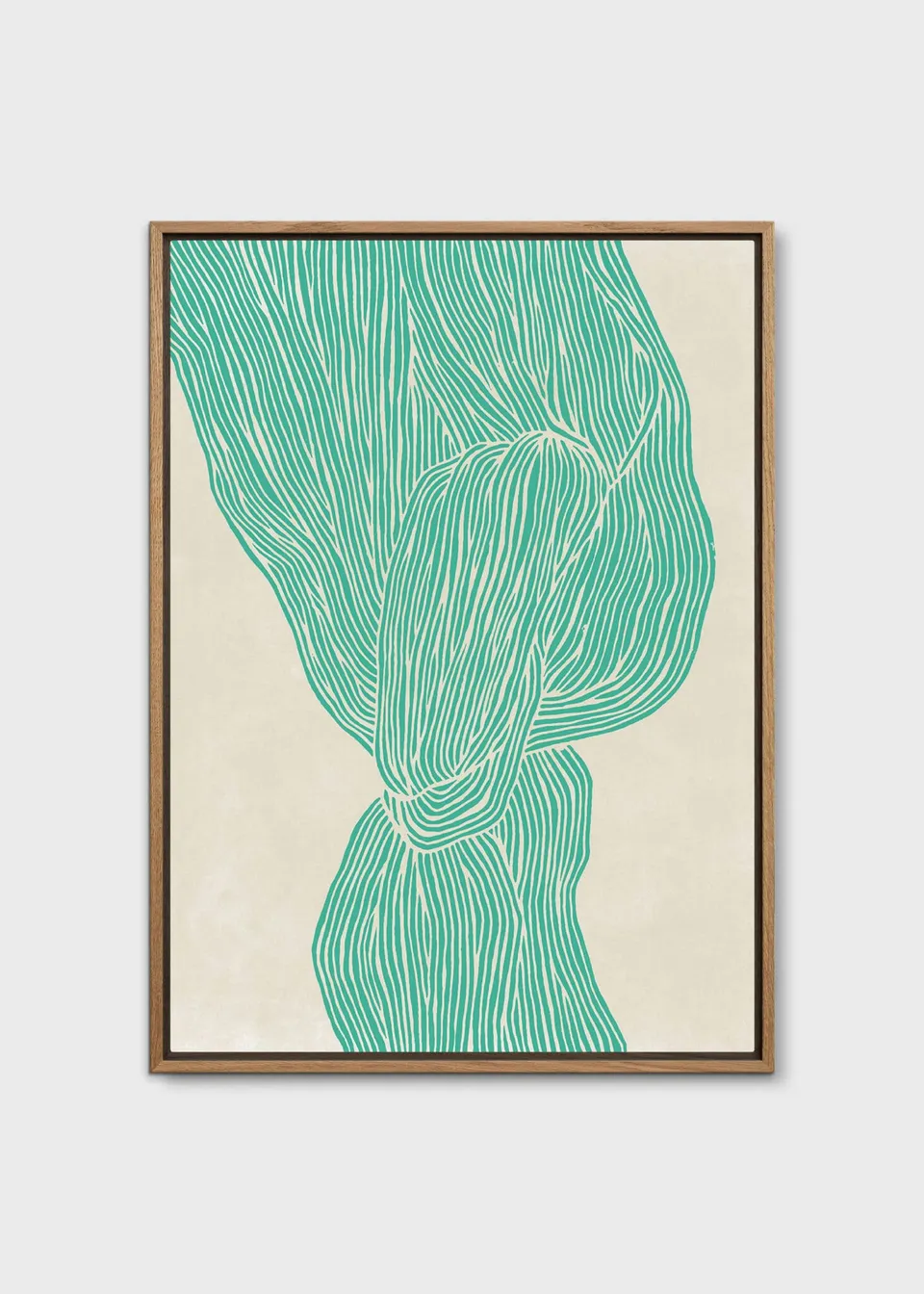 The Poster Club Art Prints The Line Green Leinwand 30x40