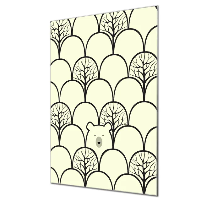 Banjado Magnettafel Waldbeeren Glasmagnettafel 40x60 cm Muster