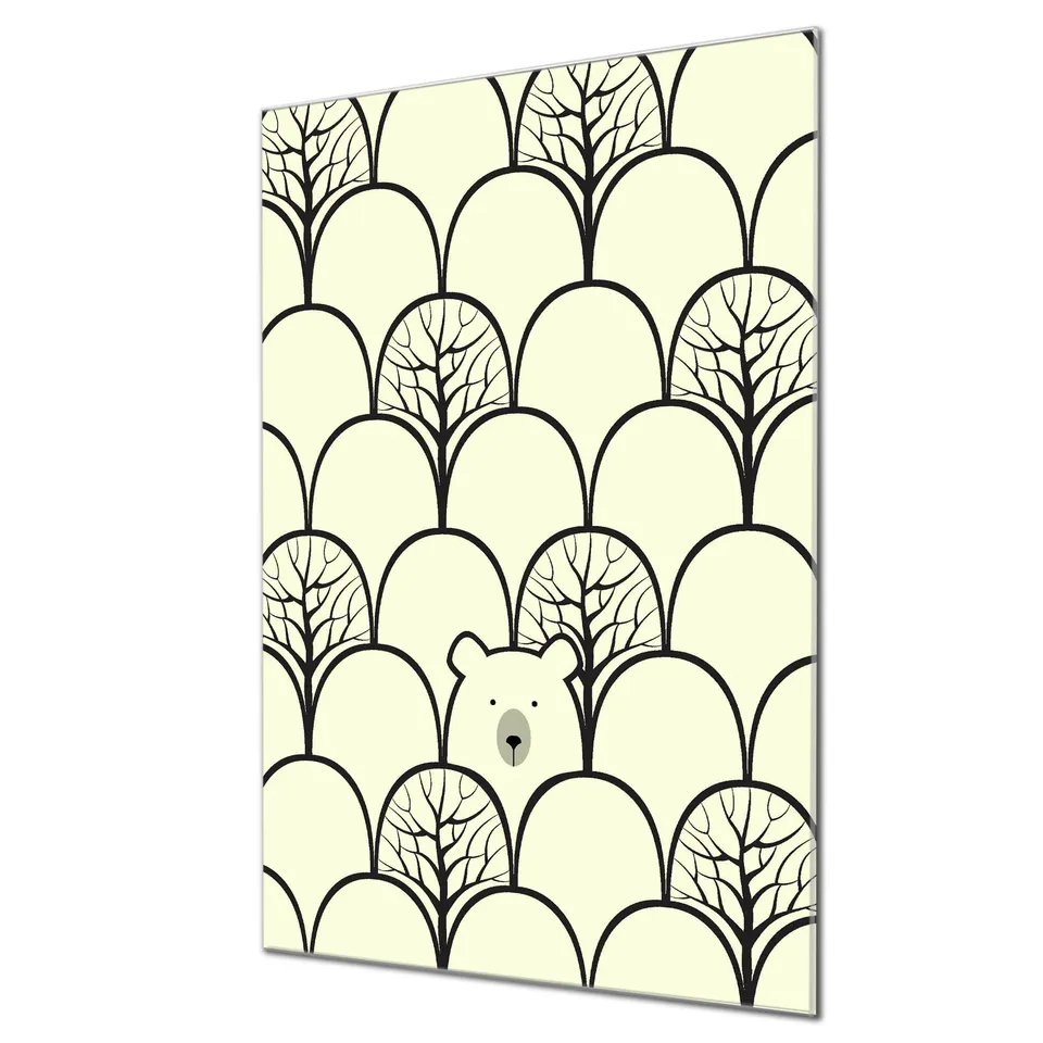 Banjado Magnettafel Waldbeeren Glasmagnettafel 40x60 cm Muster