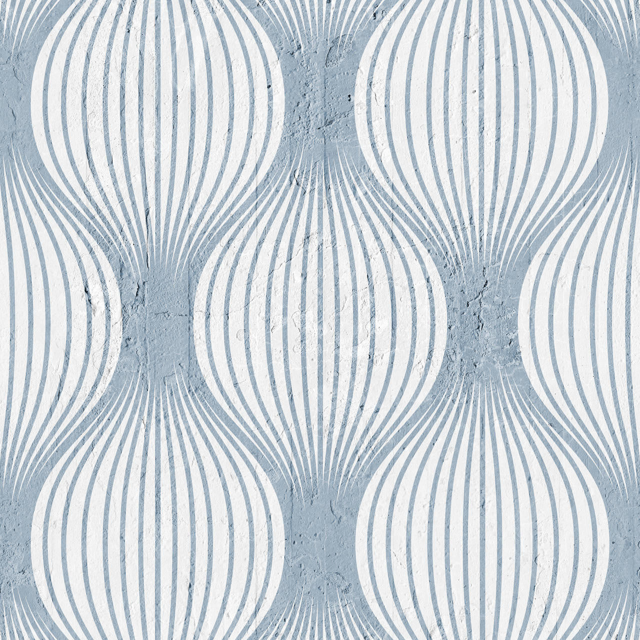 Mineheart Navy Geometric Bulbs Tapete Blau A3 Muster