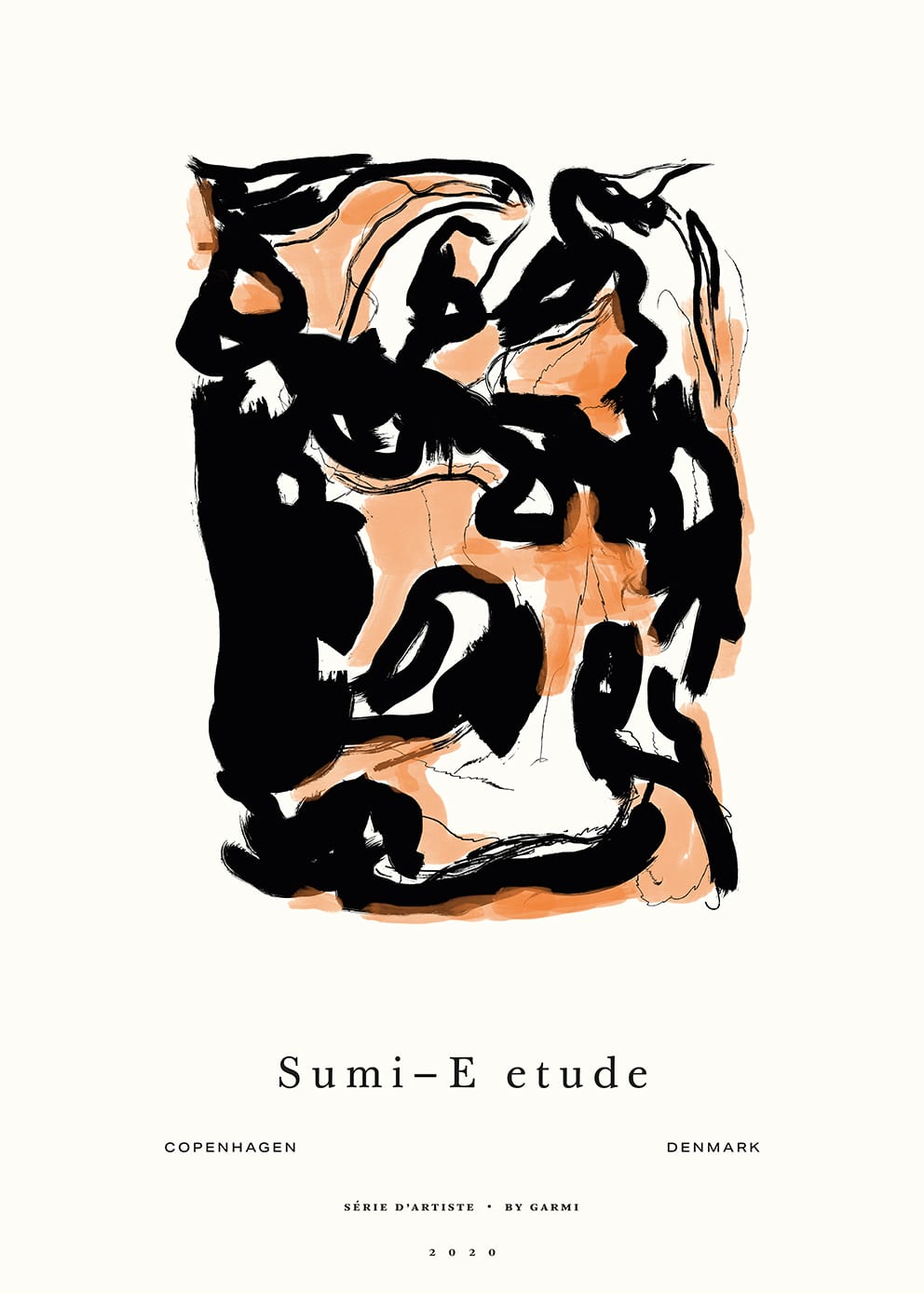The Poster Club Sumi e 02 Kunstdruck 50x70 cm beige