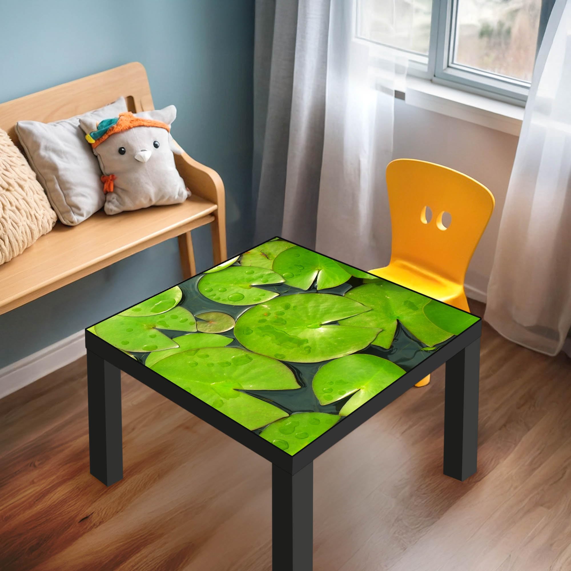 Banjado Möbelfolie Seerosenblätter Tischfolie 55x55 selbstklebend