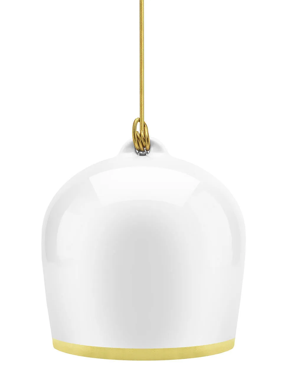 Mineheart La Bell Pendelleuchte weiß-gold Keramik 27 cm