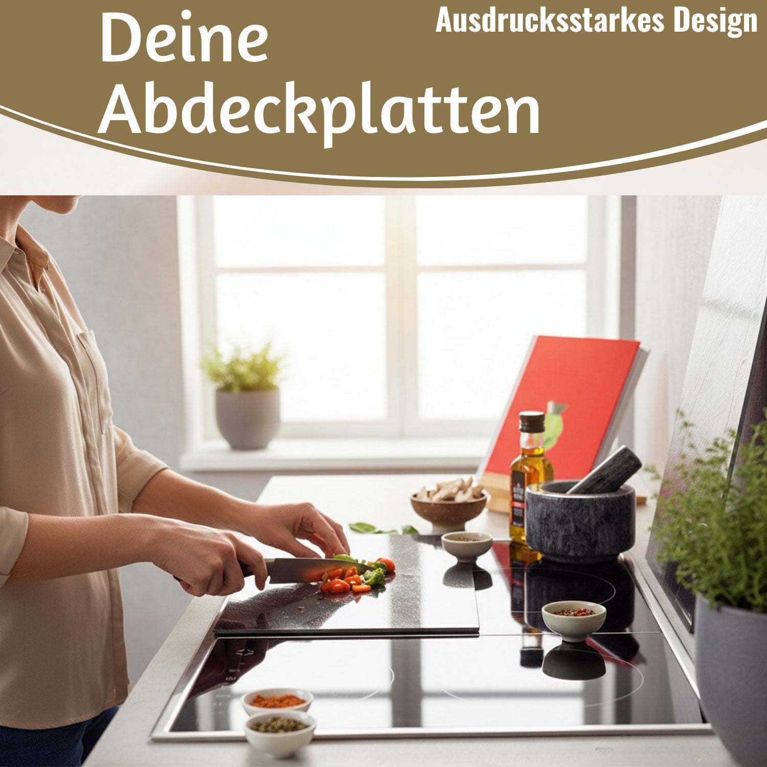 LS-LebenStil Küche & Haushalt Herdabdeckung Glas 52x30cm 2er Set