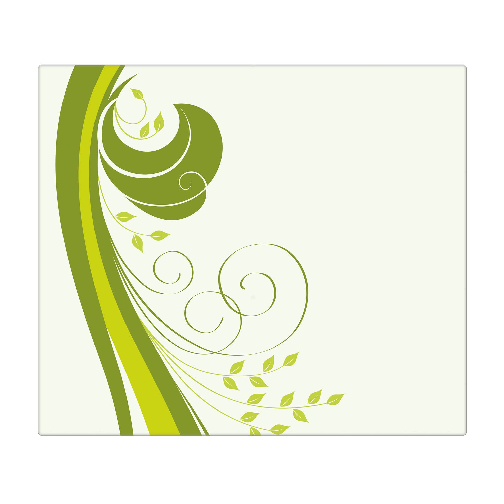 Banjado Herdabdeckplatten Green Swirl Glas 60x52cm 1-teilig