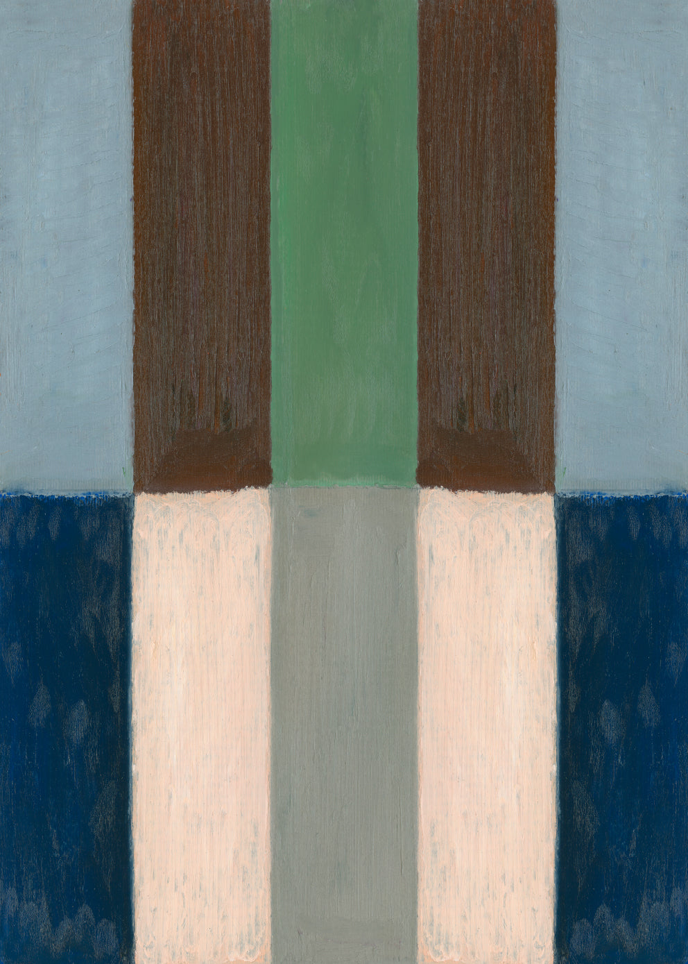 The Poster Club Quiet Landscape Leinwand 50x70 cm blau-beige