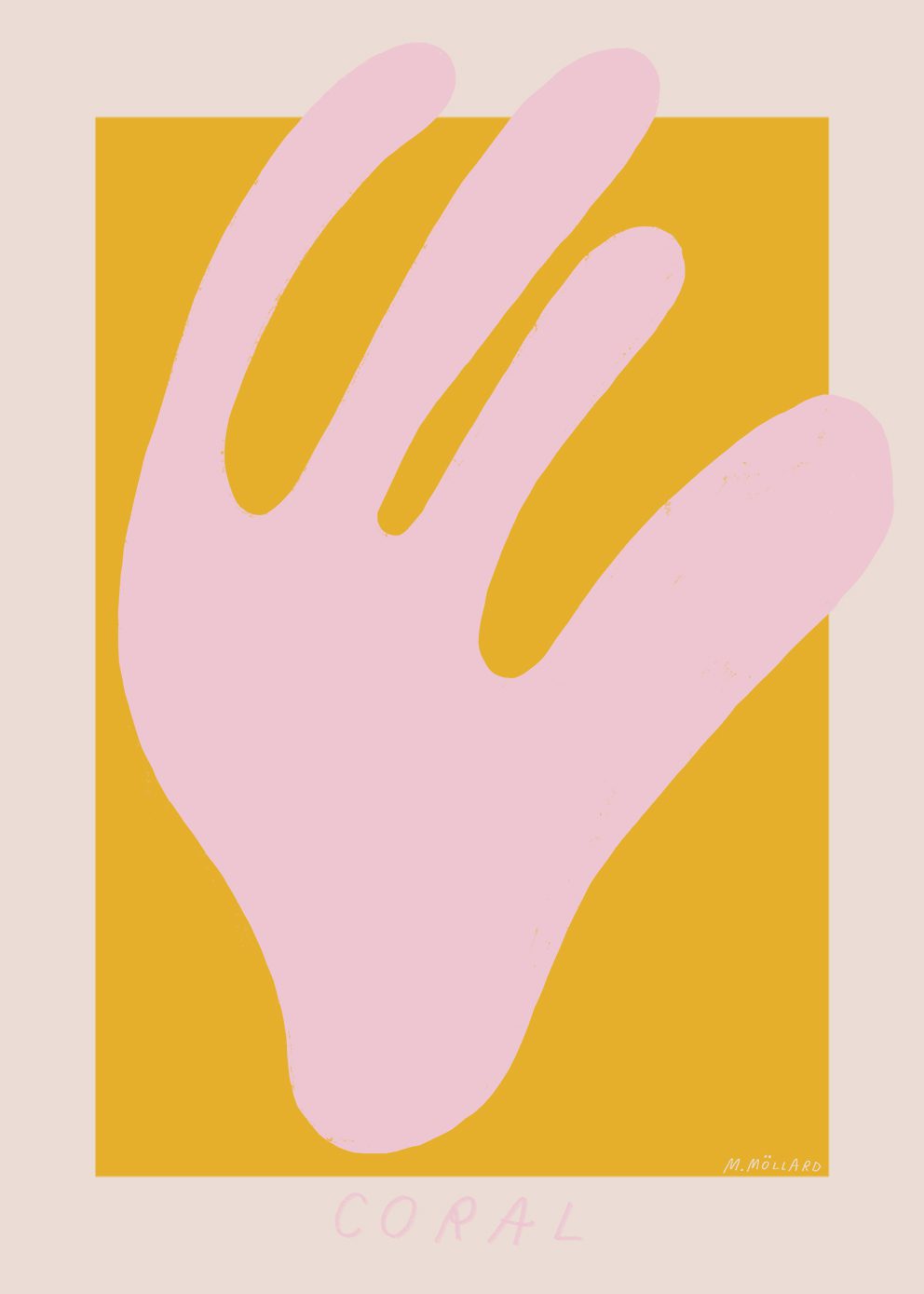 The Poster Club Pink Coral Poster 30x40 cm rosa