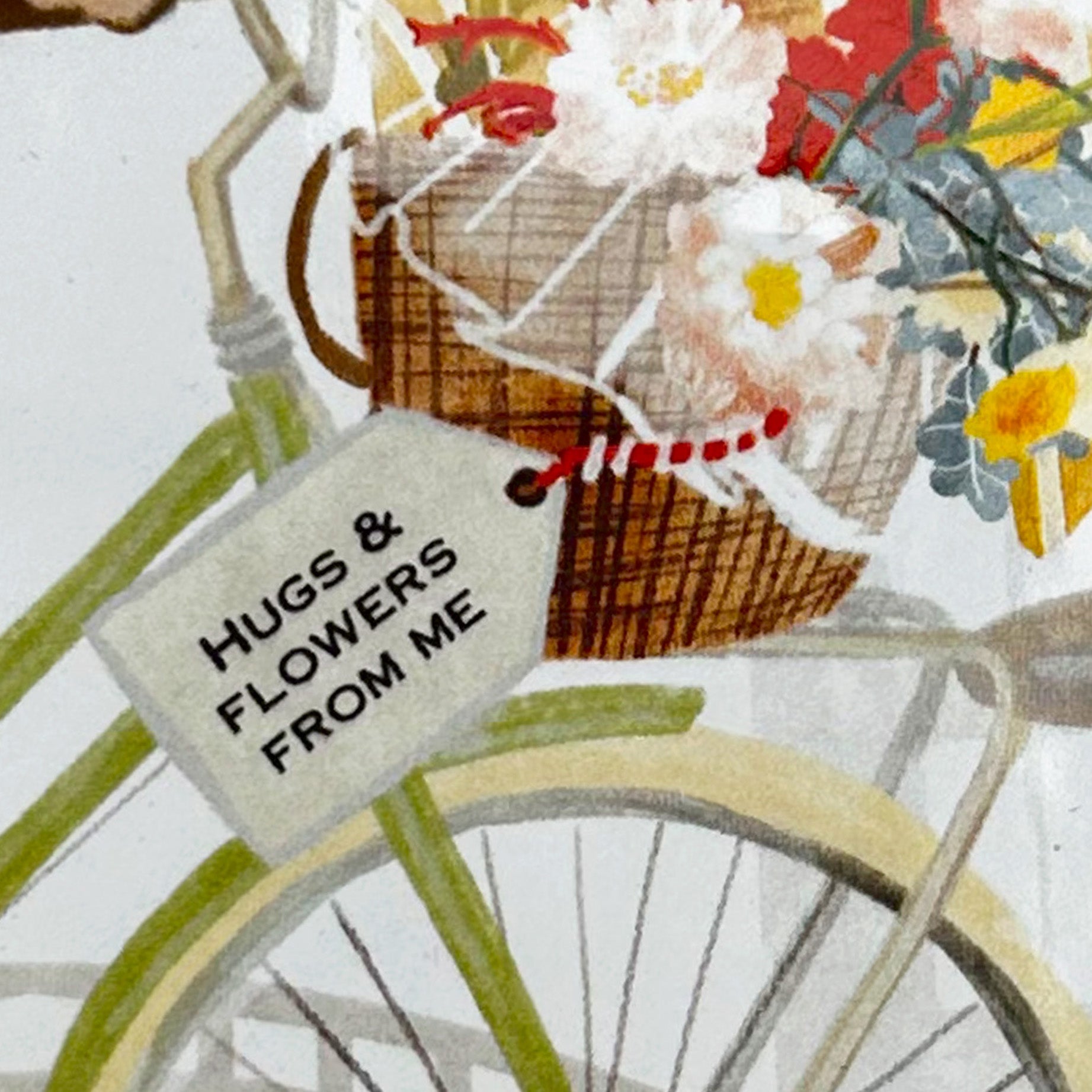 StoryTiles Delft Blue Fahrrad Blumen Wandfliese S 10x10 cm