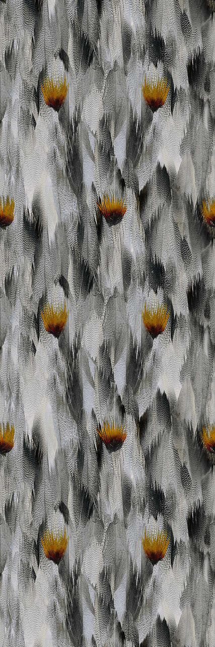 Mineheart Natural Feathers Tapete Grau Orange