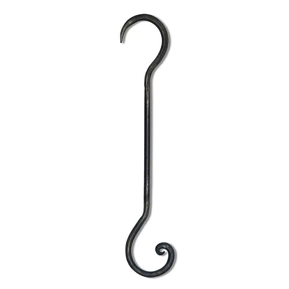 LS-LebenStil Möbel & Wohnen 2x XL S-Haken Eisen Schwarz 24cm