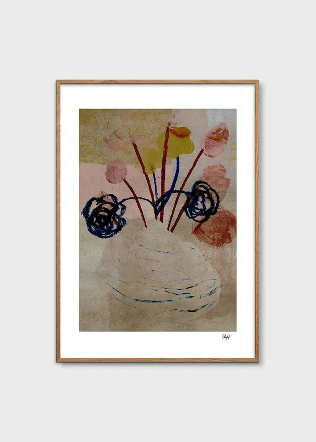 The Poster Club Blooming Kunstdruck Poster 30x40 cm beige