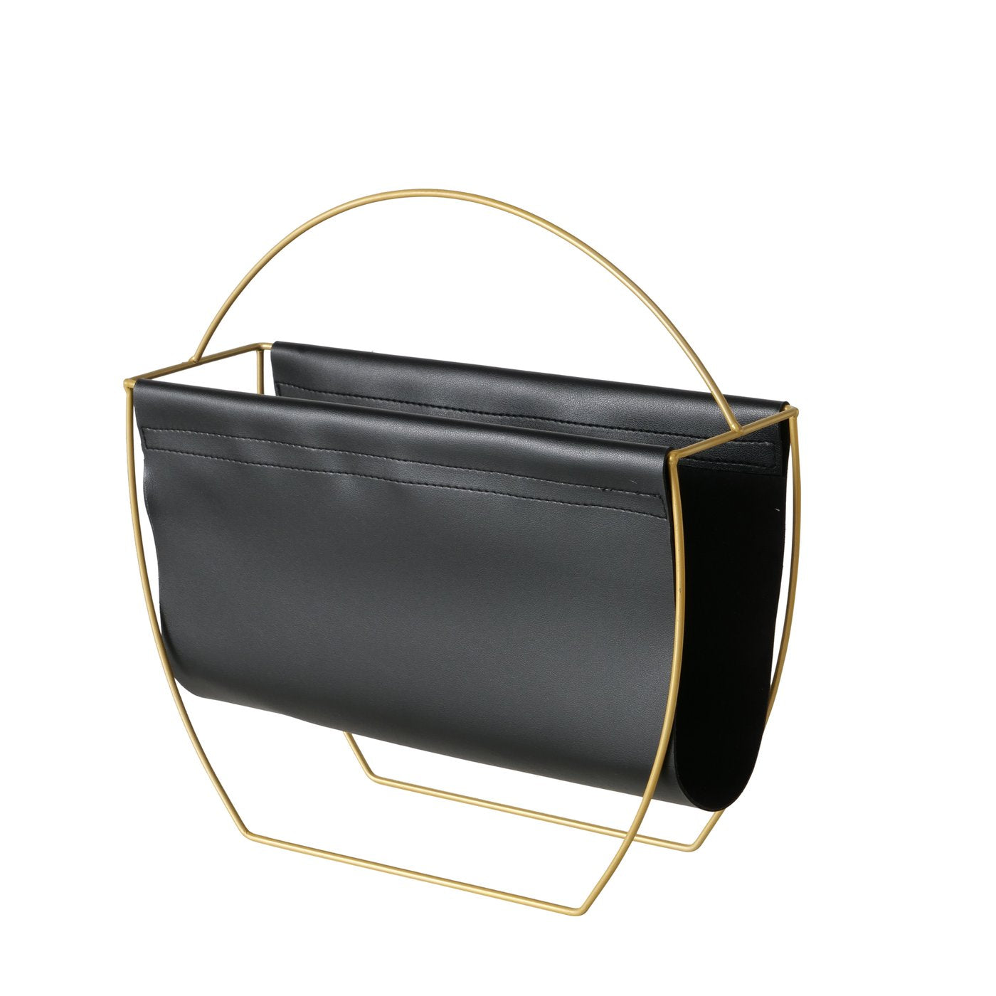 LS-LebenStil Möbel & Wohnen Magazinständer Schwarz Gold 40cm