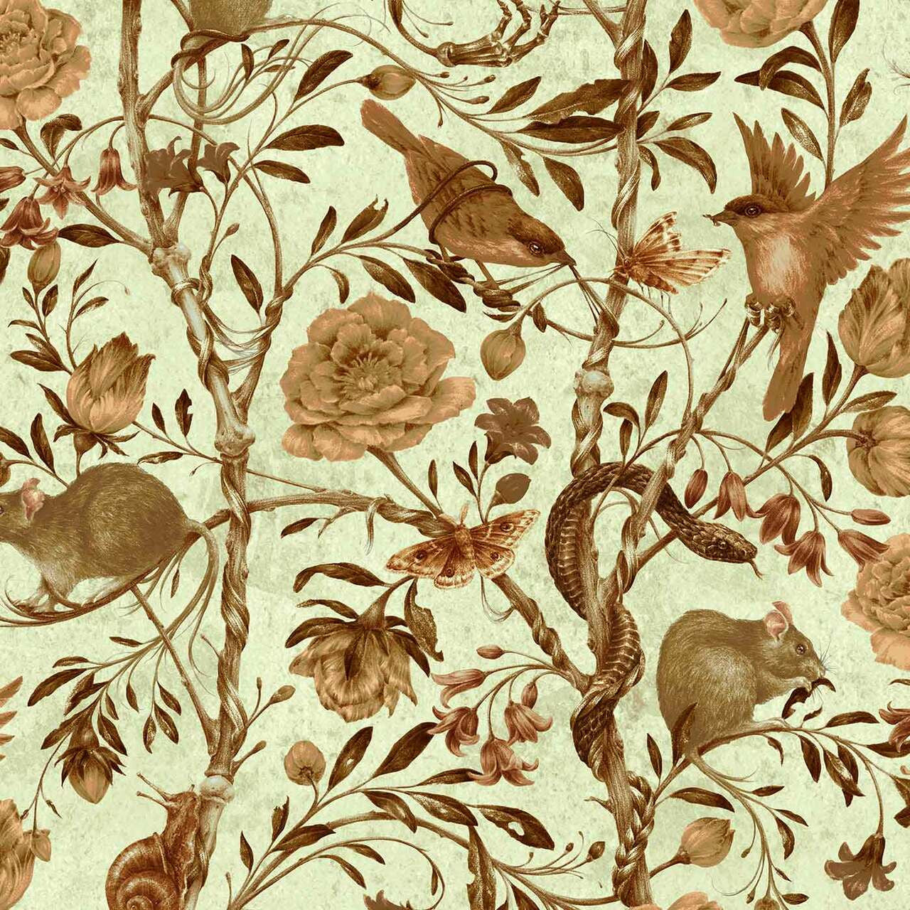 Mineheart Back to Nature Parchment Tapete floral 10m Rolle