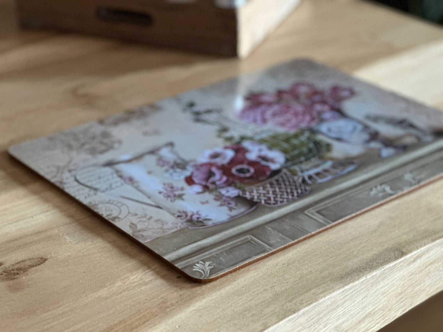 LS-LebenStil Vintage Blumen Tischset 40x30cm 2er Set abwaschbar
