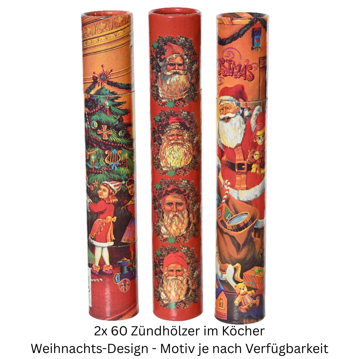 LS-LebenStil Streichhölzer 30cm lang 120 Stück Köcher 2er-Set