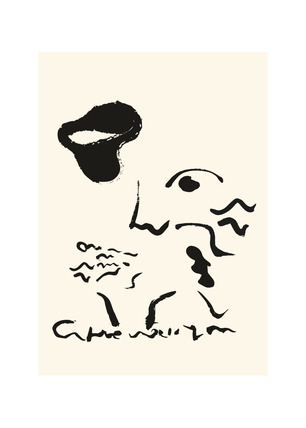 The Poster Club Sit on High Kunstdruck 50x70 cm Giclée