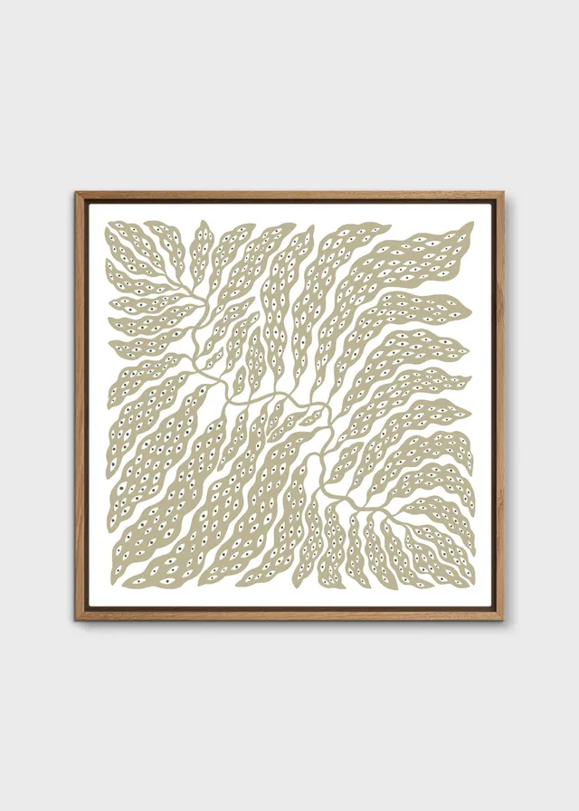 The Poster Club Eyes Canvas 50x50 cm Beige Weiß